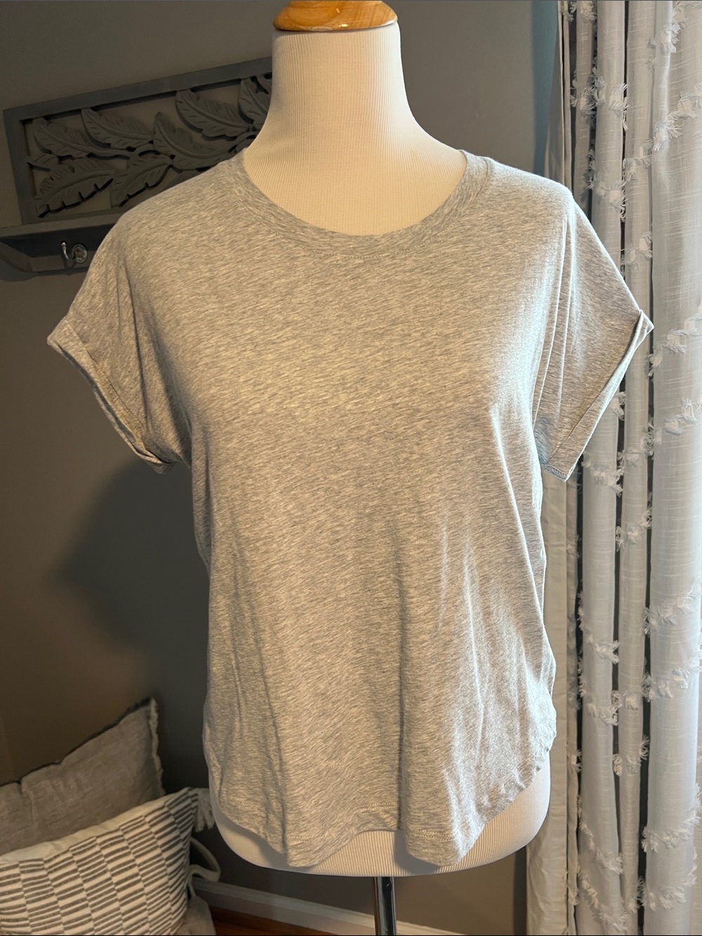 Splendid Women’s Lightweight Crewneck Tee - Gray Size Large